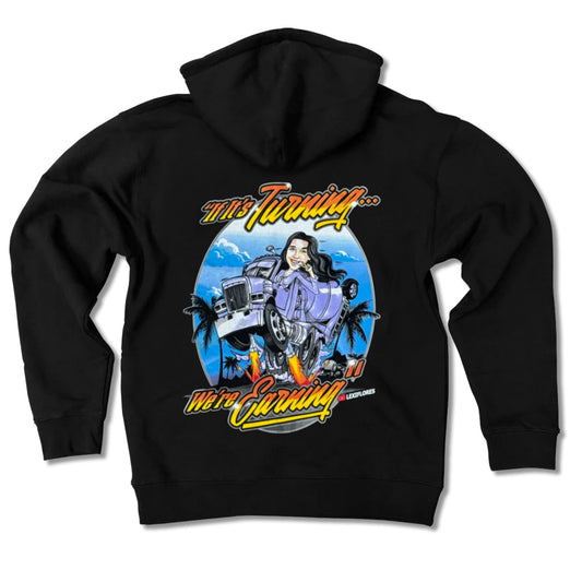 “If It’s Turning, We’re Earning” Hoodie - Black